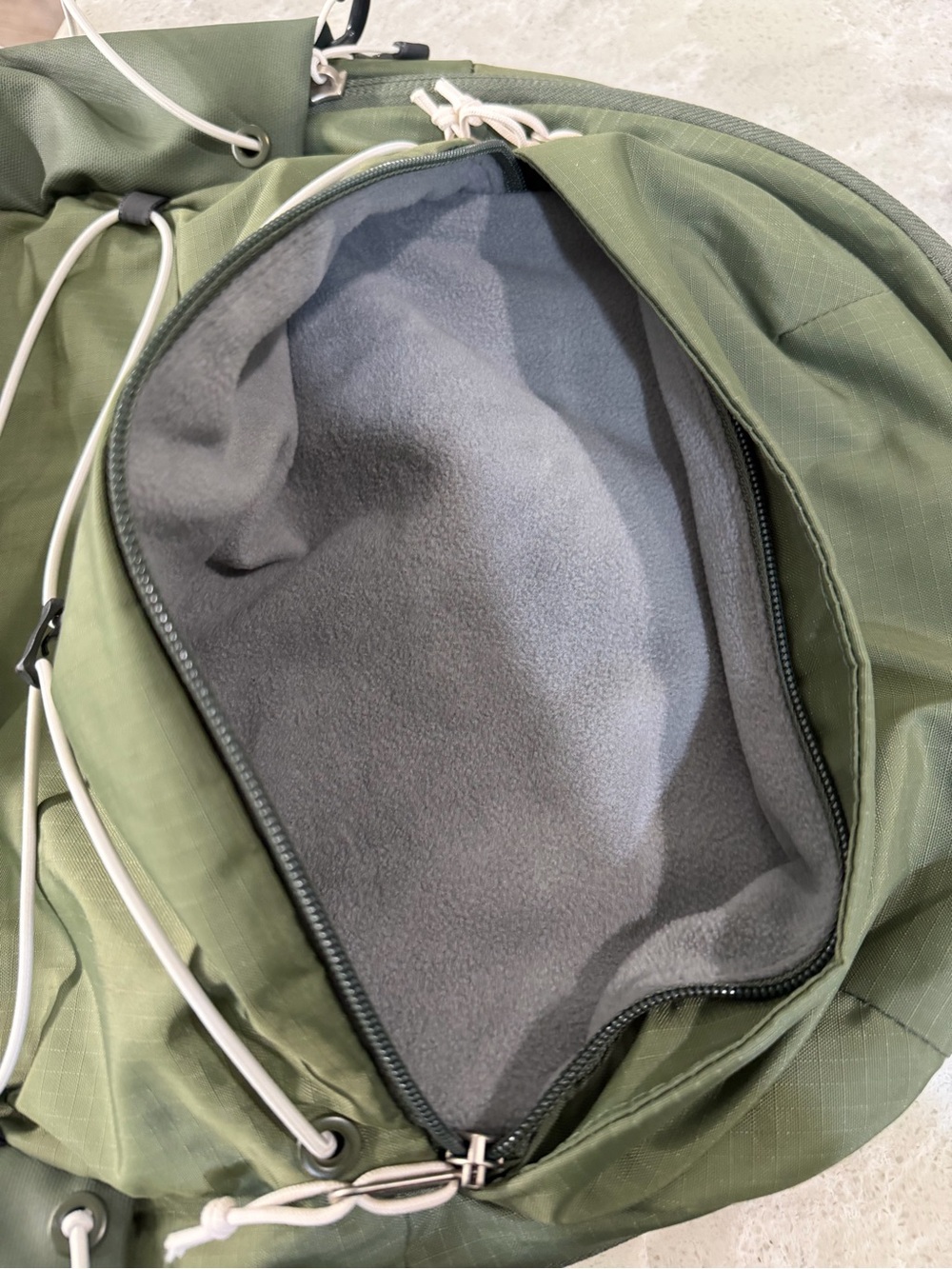The North Face Borealis Olive Green Men's Backpack with Bungee Front - Picture 8 of 11